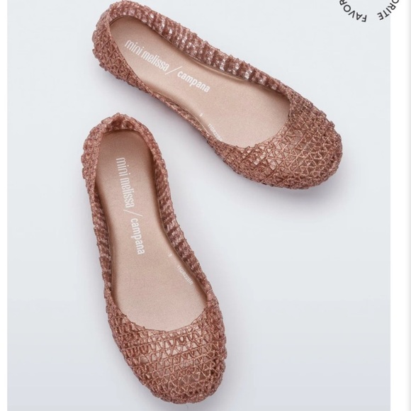 Mini Melissa campana glitter ballet jelly flats - Picture 1 of 12